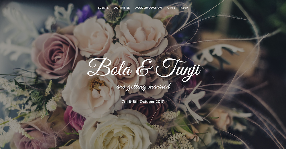 Bola and Tunji's wedding